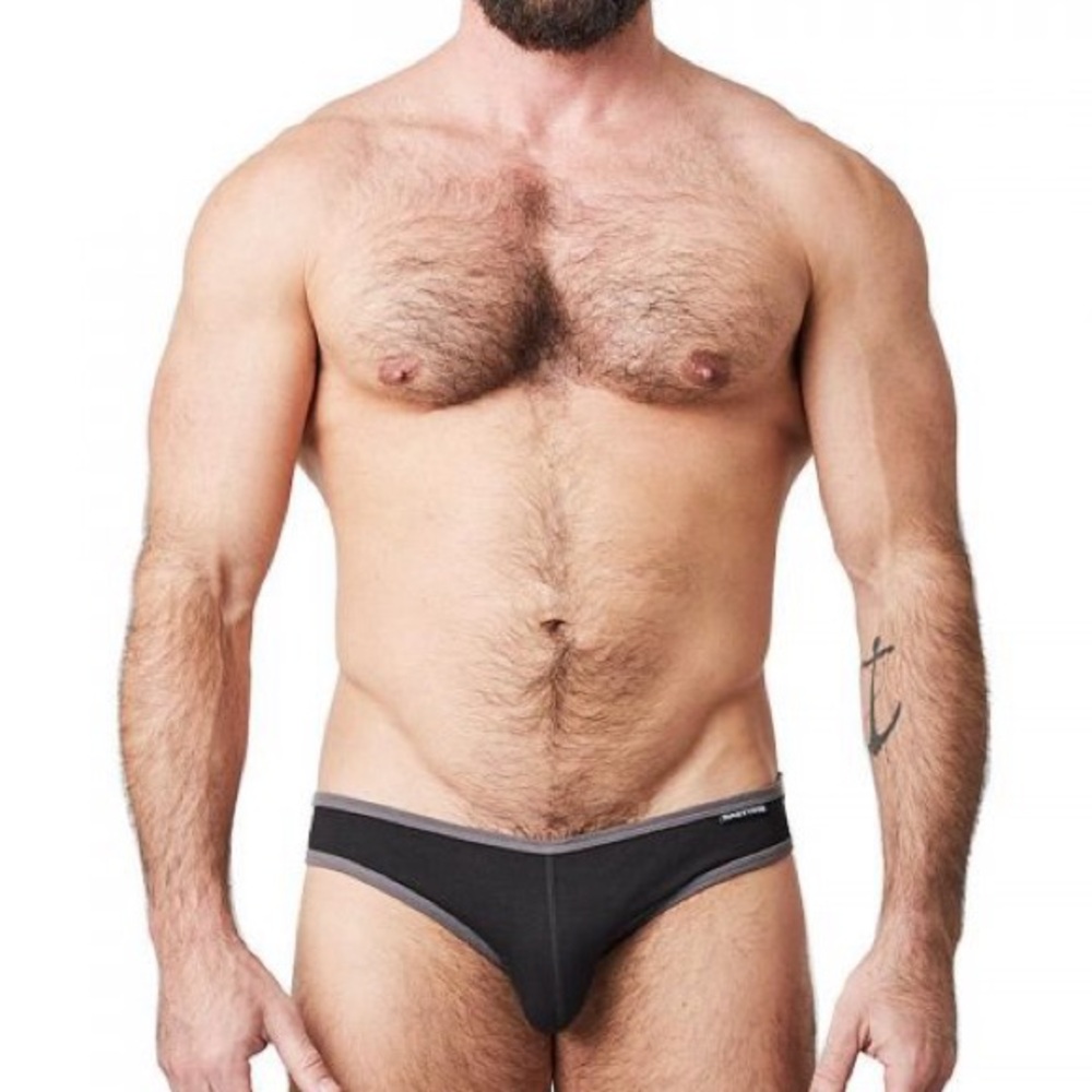 Nasty Pig Low Rise Black w/ Gray Briefs Athletic Fit